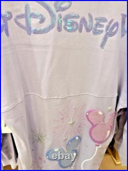 2026 Walt Disney World Mickey Mouse Balloons Spirit Jersey XS Lavender Sequin
