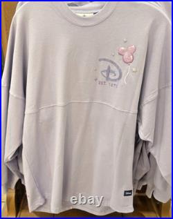 2026 Walt Disney World Mickey Mouse Balloons Spirit Jersey XS Lavender Sequin