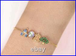 2026 Walt Disney World Parks 4 Parks Icons Gold Bracelet By Girls Crew New