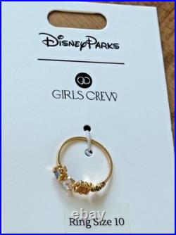 2026 Walt Disney World Parks 4 Parks Icons Gold Ring Girls Crew Size 10 NEW