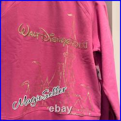 2026 Walt Disney World Parks Cinderella Castle Pink Sweatshirt Size XS New