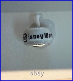 2026 Walt Disney World Parks Pandora White Murano Glass Charm Spacer New