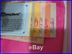 2 SEQUENTIAL 1970's Rare Vintage Walt Disney World Tickets Complete Verified
