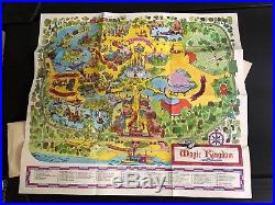 A Guide To The Magic Kingdom Walt Disney World Theme Park Map Rare Plus