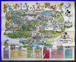 A Guide To The Magic Kingdom of Walt Disney World 1979 Map RARE HUGE