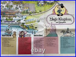 A Guide To The Magic Kingdom of Walt Disney World 1979 Map RARE HUGE