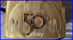 BNWT Loungefly Disney Parks Walt Disney World 50th Backpack Handbag Gold/Black