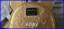 BNWT Loungefly Disney Parks Walt Disney World 50th Backpack Handbag Gold/Black