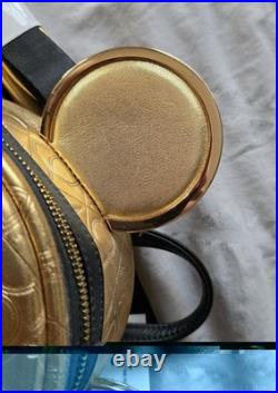 BNWT Loungefly Disney Parks Walt Disney World 50th Backpack Handbag Gold/Black