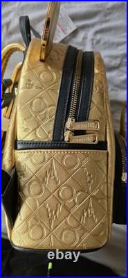 BNWT Loungefly Disney Parks Walt Disney World 50th Backpack Handbag Gold/Black