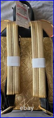 BNWT Loungefly Disney Parks Walt Disney World 50th Backpack Handbag Gold/Black