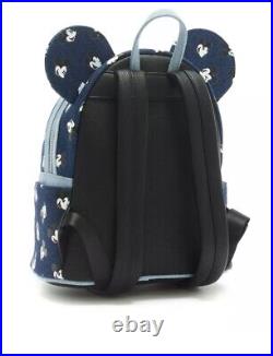 BNWT Loungefly Mickey Mouse Denim Backpack Brand Disney World Parks Bag