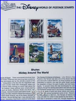 Beautiful Disney World of Postage Stamps Collection In Album