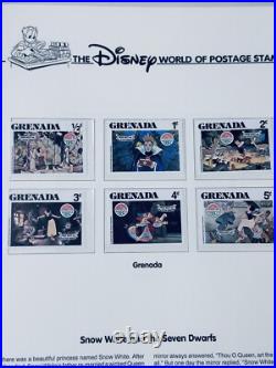 Beautiful Disney World of Postage Stamps Collection In Album