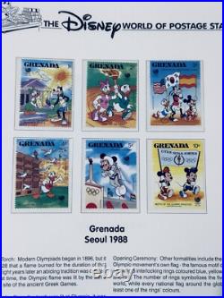Beautiful Disney World of Postage Stamps Collection In Album