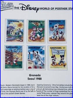Beautiful Disney World of Postage Stamps Collection In Album