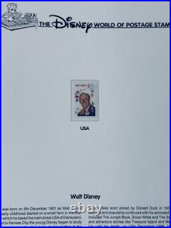Beautiful Disney World of Postage Stamps Collection In Album