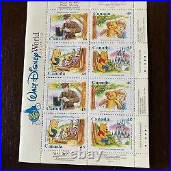 Canada Walt Disney World Winnie The Pooh Stamp Booklet And Souvenir Sheet Mint