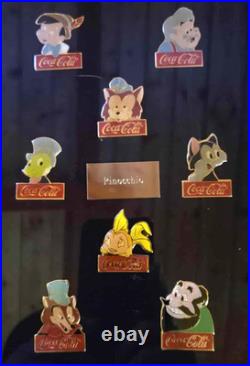Coca-Cola Salutes Walt Disney World 15th Birthday 1986 Framed 60-Pin Set -Ltd Ed