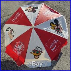 Coca Cola WALT DISNEY WORLD 15th Anniversary Patio Umbrella Mickey Mouse Coke