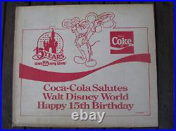 Coca-Cola Walt Disney World 15th Anniversary Pin Set Mint Original Box 1986