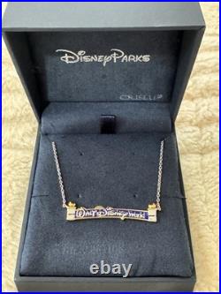 Crislu 2025 Walt Disney World Marquee Sterling Platinum Necklace Crislu 2025 Walt Disney World Marquee Sterling Platinum Necklace
