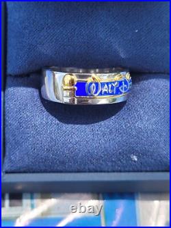 Crislu 2025 Walt Disney World Marquee Sterling Platinum Ring Size 10