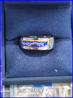 Crislu 2025 Walt Disney World Marquee Sterling Platinum Ring Size 10