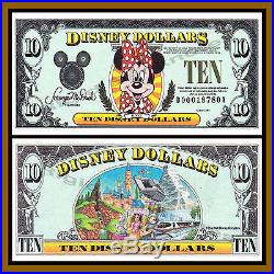 Disney 10 Dollars, 1993 Series DA Walt Disney World Uncirculated