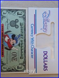 Disney 2 x $1 and a $5 bills Goofy and Mickey Walt Disney 1997. 25th Anniversary Disney 2 x $1 and a $5 bills Goofy and Mickey Walt Disney 1997. 25th Anniversary
