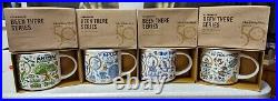 Disney 50th Anniversary Starbucks'Been There' MK AK EPCOT HS 4 mug park set