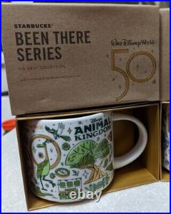 Disney 50th Anniversary Starbucks'Been There' MK AK EPCOT HS 4 mug park set