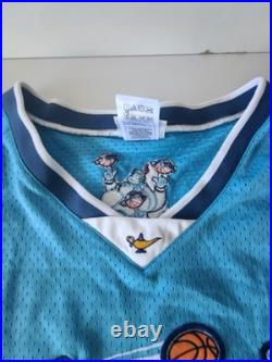 Disney Aladdin Genies Blue Basketball Jersey Men XL Walt Disney World Vintage