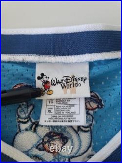 Disney Aladdin Genies Blue Basketball Jersey Men XL Walt Disney World Vintage