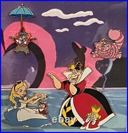 Disney Alice in Wonderland Authentic Framed Pin Set
