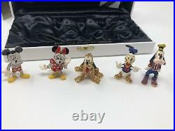 Disney Arribas Brothers Fab Five Swarovski Crystal Set Of 5 Figurines