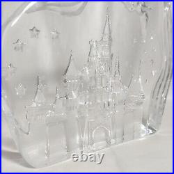 Disney Arribas Glass Sleeping Beauty Castle Disneyland Paperweight Tinker Bell