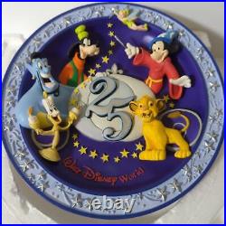Disney Bonus Included Walt World 25Th Anniversary 3D Plate Relief No. 3502