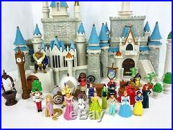 Disney Castle Princess Dolls Figures Lot Walt Disneyland World Playset Dollhouse