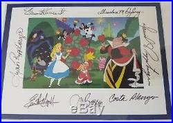 Disney Cel Alice in Walt Disney World 2009 signed card and pin COA