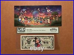 Disney Dollar 2000 $1 Mickey Disneyland Anaheim Pcgs Gem New 65ppq Plus Cards