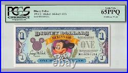 Disney Dollars $1 MICKEY's 65th 1993 PCGS 65 PPQ Series DA Walt Disney World