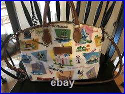 Disney Dooney & Bourke Walt Disney World Retro Satchel Purse Bag Crossbody