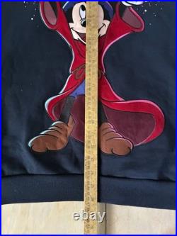 Disney Fantasia Sorcerer Mickey Navy Zip-Up Hoodie Walt Disney World Unisex