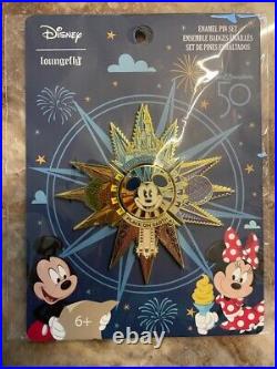 Disney Loungefly Walt Disney World 50th Anniversary 5 Pin Set Amazon Exclusive