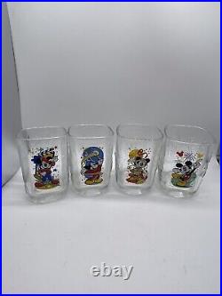 Disney McDonalds Glasses 2000 Mickey Set of 15 Walt Disney World 4 Designs