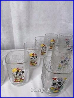 Disney McDonalds Glasses 2000 Mickey Set of 15 Walt Disney World 4 Designs