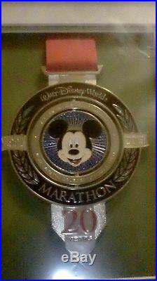 Disney Merchandise 2013 Marathon 20th Anniversary Framed with print and Medal