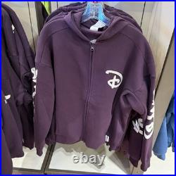 Disney Parks 2025 Walt Disney World Logo Zip Hoodie Purple Size L