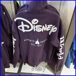 Disney Parks 2025 Walt Disney World Logo Zip Hoodie Purple Size L